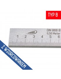 Przymiar sztywny krańcowo-kreskowy DIN 866/B 3000 mm INOX HELIOS-PREISSER ze świadectwem wzorcowania