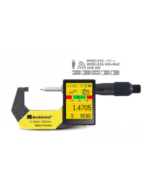 Mikrometr cyfrowy do zacisków 0-20 x 0,001 mm MICROTECH z akredytowanym świadectwem producenta