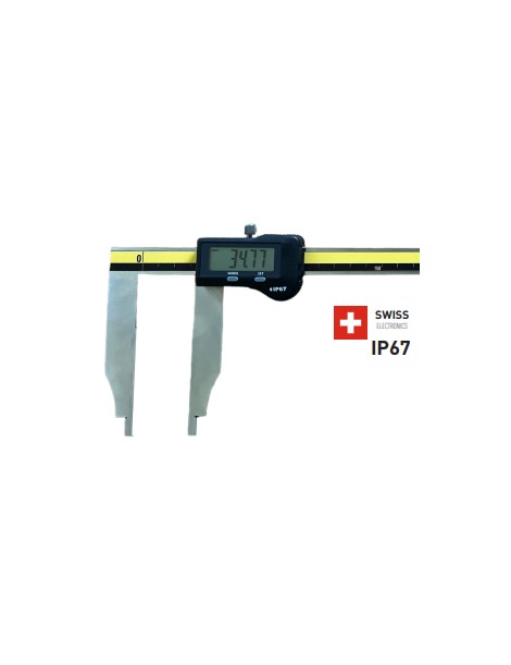Suwmiarka cyfrowa z długimi szczękami 0-300 x 0,001 mm szczęki 100 mm IP67 MICROTECH z akred. świadectwem